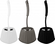 Набор для туалета Spin&Clean коллекция Rock'n'Roll, с гибкой щетиной, устойчивый, для WC, с подставкой, 150х150х325 (SC3411)