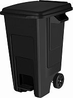 Бак для мусора Фристайл с крышкой, на колесах, с педалью, 100 л (PP)