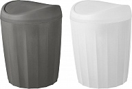 Контейнер для мусора Keeplex коллекция Рок-н-Ролл, крышка-маятник, soft-touch, 1,1л, 116х116х153 (KL3413)