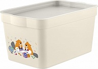 Ящик для хранения Keeplex коллекция School, с крышкой, soft-touch, 2,3л, 211х141х110 (KL3501)