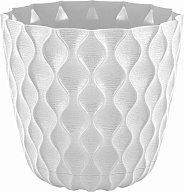 Горшок для цветов с фиксируемым поддоном InGreen коллекция Wave, пластиковый, 0,65л, 115мм, 115х115х104 (IG6500)