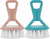 Щетка универсальная Spin&Clean коллекция Vogue, круглая, упругая щетина, компактный размер, 75х75х120 (SC5311)