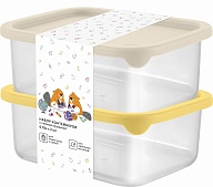 Контейнер для продуктов Sugar&Spice коллекция School, система идентификации крышек, гибкая крышка, 0,18л, прямоугольный, 98х73х73 (SE167510)