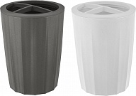 Стакан для ванной комнаты Keeplex коллекция Рок-н-Ролл, с разделителями, soft-touch, 0,34л, 78х78х105 (KL3415)