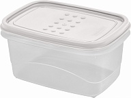 Контейнер для продуктов Plast Team PATTERN FLEX, с гибкой полиэтиленовой крышкой, 0,6л, прямоугольный, 143х100х72 (PT1131)