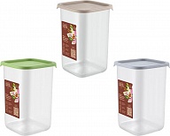 Банка для сыпучих продуктов Sugar&Spice Ваниль квадратная 1,2л, с гибкой крышкой