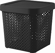 Корзина для хранения Plast Team коллекция BLACK, 20л, 310х310х300 (PT5008)