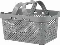 Корзинка для хранения Plast Team коллекция STOCKHOLM, с ручками, 5л, 260х192х137 (PT5004)